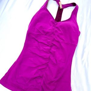 Lucy Purple Yoga Built in Bra Active Workout Top